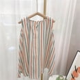 thumbnail image 3 of GYRATEDREAM Girl Summer Beach Dress Halter Neck Sleeveless Midi Cute Striped Shift Dress Casual A-Line Sundress for 130CM Multi-color, 3 of 8