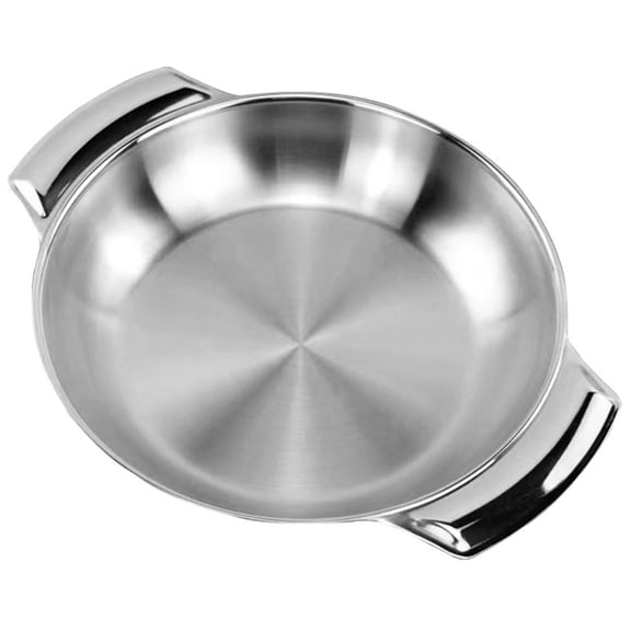LEORX Versatile Stainless Steel Cooking Pan Metal Wok for Home Kitchen