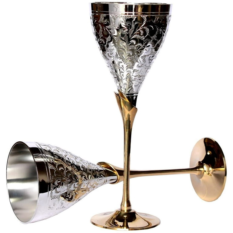 Gold-Dipped Wine Tumblers Set of 2