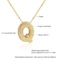 thumbnail image 3 of Z ZACHÉ Gold A-Z Bubble Letter Necklace 18K Gold Plated -- Dainty Cubic Zirconia Pendant, Balloon Initial Necklace for Women - Letter Q, 3 of 6