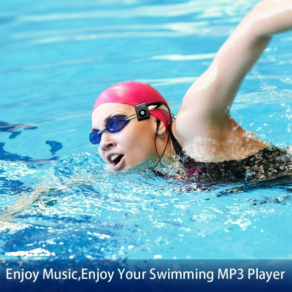 Jinveno Waterproof Swimming MP3 Player Stereo HIFI MP3 Walkman w/FM Radio Clip (4G)