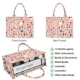 thumbnail image 2 of Large Capacity Tote Bag,Pink Christmas Nutcracker Pattern Handbag Fashion Luxury Tote Bag,15.7"x13"x 5.1" Inches,Laptop Compatible, 2 of 6