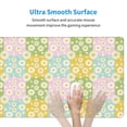 thumbnail image 4 of Rateoe Daisies Flowers Print Mouse Pad - Extended Large Gaming Mousepad,Non-Slip Stitched Edge,16x29.5 Inch, 4 of 8