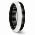thumbnail image 5 of Ceramic Black and White 6.00mm Band Size: 9; for Adults and Teens; for Women and Men, 5 of 7