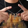 thumbnail image 4 of 2 Pcs Collier double Croix vintage Personnalité Diamant, 4 of 4
