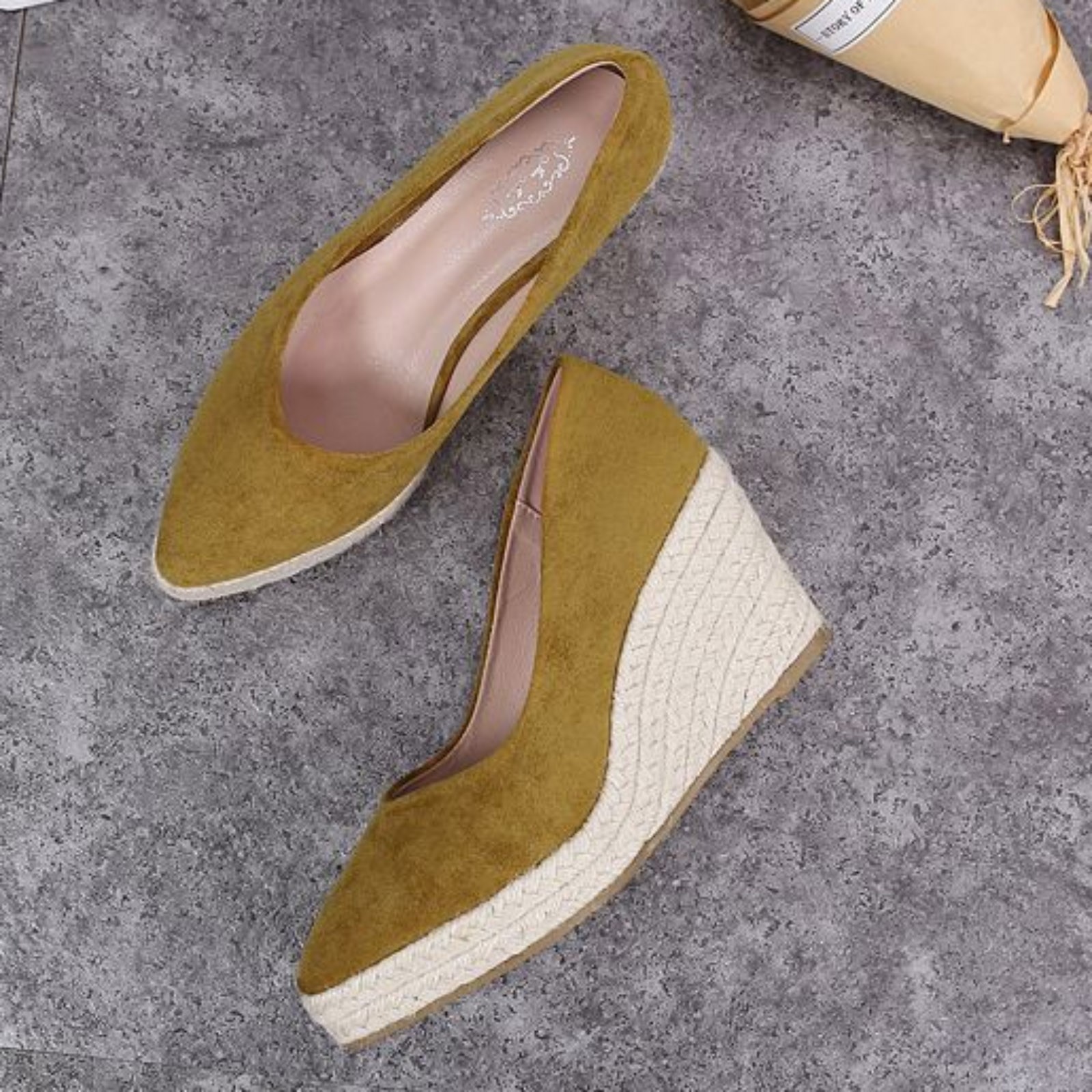 Fisherman Shoes Female Grass Woven Wedge Heel New Spring Autumn Woven ...