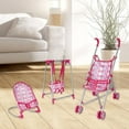 thumbnail image 4 of Sinyiin Children Pretend Play Nursery Room Stroller Set High Chair Swing Educational Toy, 4 of 7