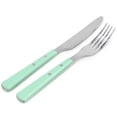 thumbnail image 4 of Martha Stewart Everyday Garden Cottage 16 Piece Stainless Steel Flatware Set in Mint, 4 of 6