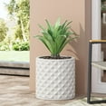 thumbnail image 4 of 15.75" Antique White Magnesium Oxide Planter - Plant Pot for Garden & Porch, 4 of 9