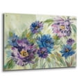 thumbnail image 2 of Epic Art 'Bold Blue and Lavender Flowers' by Silvia Vassileva, Acrylic Glass Wall Art, 36"x24", 2 of 10