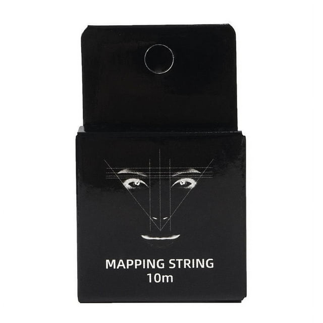 Aqestyerly Eyebrow Mapping String Tattoo Thread Box Tool Ink Line 10M Eyebrow Marking Tool for Microblading Permanent Makeup Brow Design HWRETIE