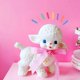 thumbnail image 2 of Peluche de cordero clásico, adorable juguete de peluche de oveja, lazo Showa, oveja, niña, dulce corazón, decoración, regalo decorativo para cumpleaños de niña, 2 of 5
