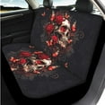 thumbnail image 3 of Uorisanigo Skull Red Roses Car Accessories Set 14 Pcs with Comfortable Soft Cars Seat Covers and Steering Wheel Accessories and Auto Console Cover Cars Headrest Cover Keychain for Car SUV, 3 of 6