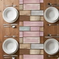 thumbnail image 6 of Pink Brown Vintage Table Runner - 120 Inch Long, Kitchen Dining Table Runner Dresser Scarves, Retro Farmhouse Elegant Pastoral Farmhouse Decor for Coffee Tables Wedding Party Banquet, 6 of 8