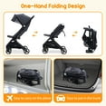 thumbnail image 4 of GAOMON Cochecito liviano, cochecito de viaje compacto plegable con una sola mano para avión, asiento reclinable y dosel, suspensión suave, sistema de viaje listo, negro, 4 of 5