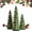 3pcs Multicolor, variant on Retro Hand-Painted Tabletop Christmas Trees, with Timer, Ceramic Christmas Trees Decorations with LED Glowing Lights, Resin Holiday Decoration Home Decor for Indoor