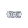 thumbnail image 3 of 1 3/8ct Princess Cut Diamond 3-Stone Ring 14K White Gold, 3 of 4