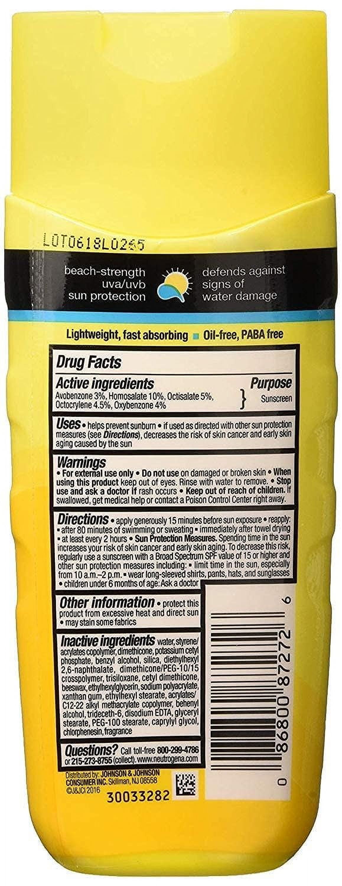 Neutrogena Beach Defense Water Resistant Sunscreen Body Lotion with Broad Spectrum SPF 70 (6.7 oz - 2 Pack)