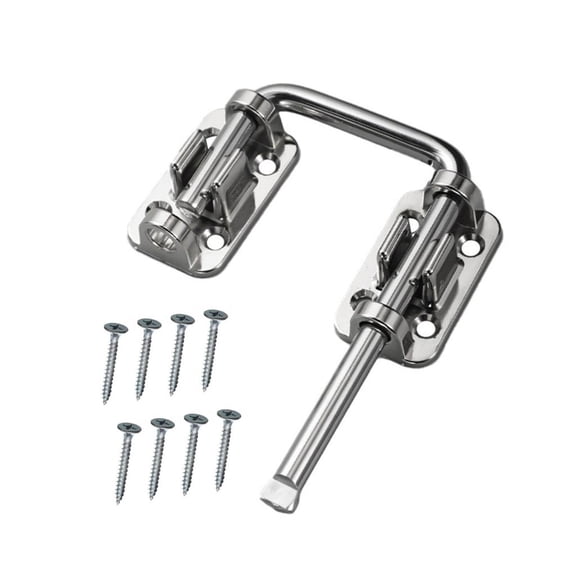 Steel Door Fastener Door Lock set with Mounting Hardware 180° Rotation Capacity easy installs for patios & Interior door