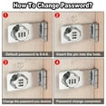 thumbnail image 5 of Password Hasp Locks, Cabinet Door Combination Lock, 90 Degree Barn Door Lock Latch for Cabinets, Barn Door, Silver, 5 of 6