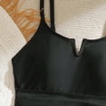 thumbnail image 4 of Ymyiu Little Girls Bathing Suits Teen Girls Tankini Swimsuit 2 Piece Bathing Suit Color-Block Drawstring Girls' Swimwear Size 7-8 Years (Black,7-8 Years), 4 of 7