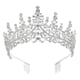 thumbnail image 1 of 1 Uds. De coronas de Tiara de cristal en tono plateado, corona de princesa elegante con peines, tiaras, disfraces de cumpleaños, accesorios para el cabello para mujeres y niñas, 1 of 7