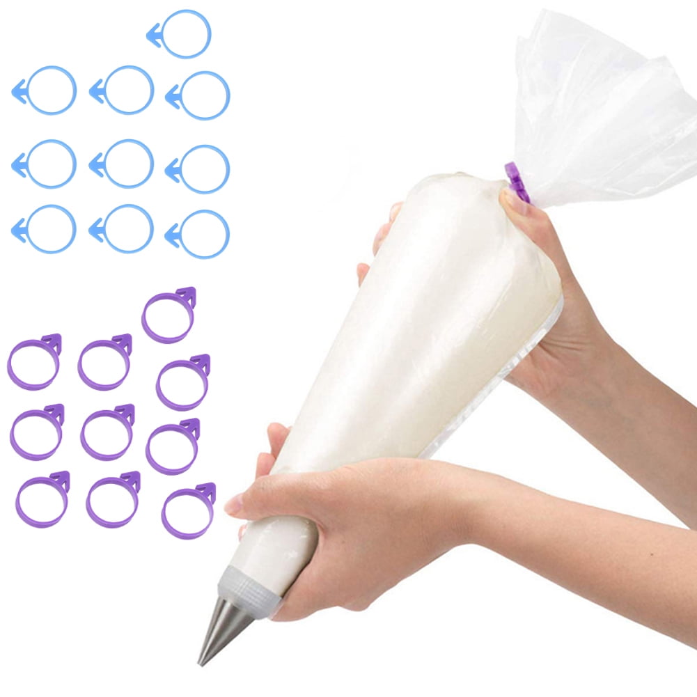 Cheers.US 50 Pcs Icing Bag Ties Silicone Decoration Bag Ties Piping Bag Ties Reusable Baking