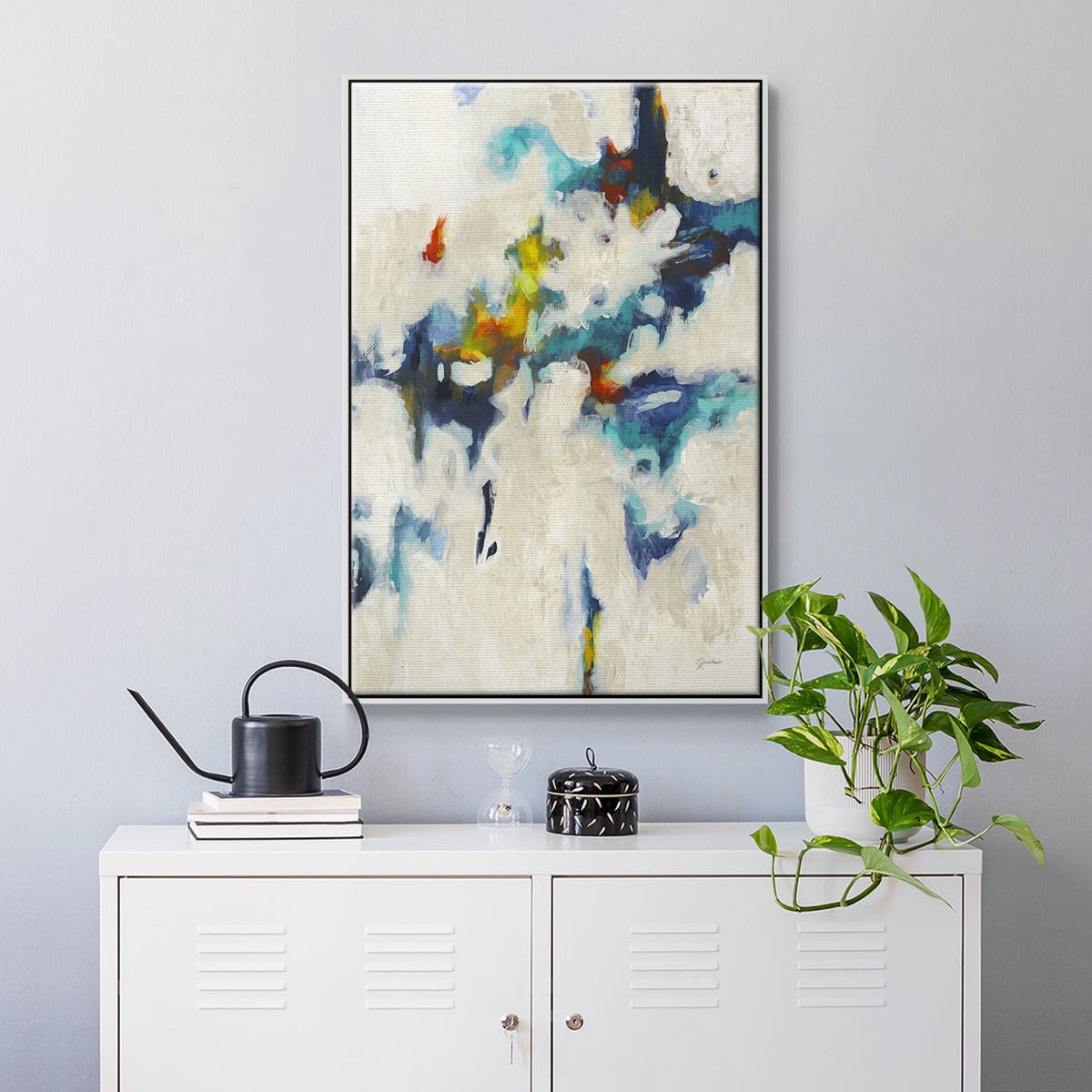 Find & Seek Framed Premium Gallery Wrapped Canvas - Ready to Hang - 25 x 37 - White Floating Frame