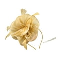 thumbnail image 3 of Yutnsbel Hats for Women Fascinators Womens Pillbox Flower Hat Tea Party Cocktail Ball Wedding Church, Gold, 3 of 3