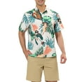 thumbnail image 1 of INSPIRE CHIC Chemises pour Hommes Inspirées Manches Courtes à Imprimé Floral à Boutons devant Chemise Hawaïenne de Plage 34 Blanc Rouge, 1 of 5