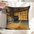 thumbnail image 6 of Black Cat and Ghost in Water Linen toss pillowcase decoration pillowcase gifting preferred 20x20 inch cushion cover 2 sets sofa pillowcase sofa bedroom living room car, 6 of 8