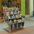thumbnail image 4 of Flower Display Stand with Buckets, Metal Flower Pot Stand, Florist Bouquet Shelf for Wedding, Party, Events, 4 of 8