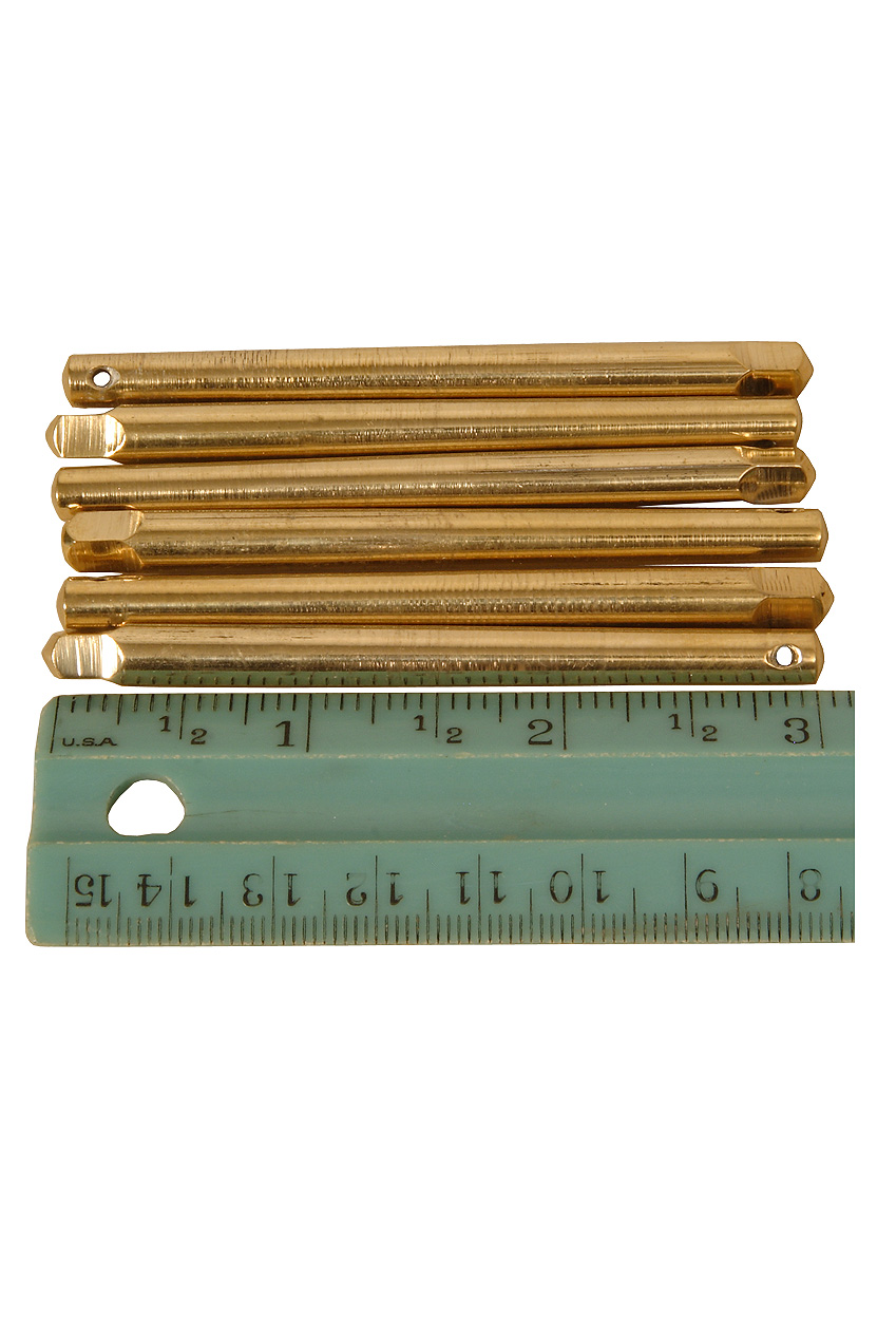 Roosebeck Harp Tuning Pins 3 1/8" 6Pack Brass