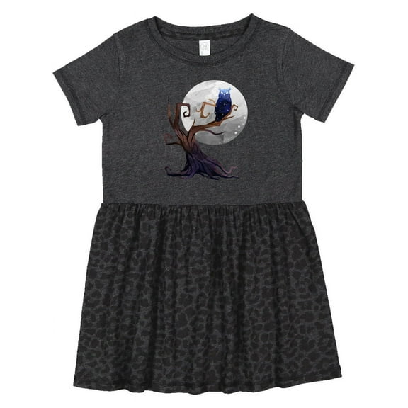 Inktastic Spooky Owl Girls Toddler Dress