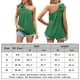 thumbnail image 2 of Camiseta sin mangas para mujer camiseta suave con cuello de un hombro para ir de compras (verde L) FLhrweasw Para estrenar, 2 of 7