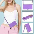 thumbnail image 3 of Nalacover for Samsung Galaxy S22 Plus Zipper Wallet Case, Lanyard Shoulder Strap Crossbody Card Slots Holder Cover with Magnetic Clasp Kickstand Premium PU Leather + Soft TPU Shockproof Case,Purple, 3 of 8