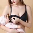 thumbnail image 5 of Xijirk Women Wireless Bra Seamless V Neck Adjustable Maternity Straps Soft Stretch for Nursing Daily Wear,Black,XXL, 5 of 9