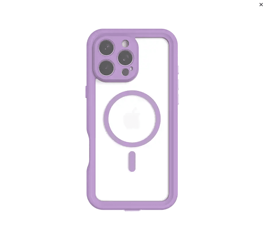 Body Glove iPhone 16 Pro Max Tidal Waterproof with MagSafe Case - Lavender/Clear - Submersible Protection, MagSafe Compatible
