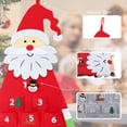 thumbnail image 4 of Felt Advent Calendar Santa, Santa Claus Advent Calendar, DIY Felt Christmas Santa, 24 Day Countdown Calendar with Pockets DIY Christmas Decorations Hanging Decorations Gray, 4 of 7