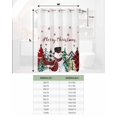 thumbnail image 6 of No Hook Shower Curtain with Snap in Liner, Red Christmas Plaid Snowman Hotel Shower Curtains for Bathroom, Washable Shower Curtain Liner Set with Mesh Top Window, 48"x72", 6 of 6