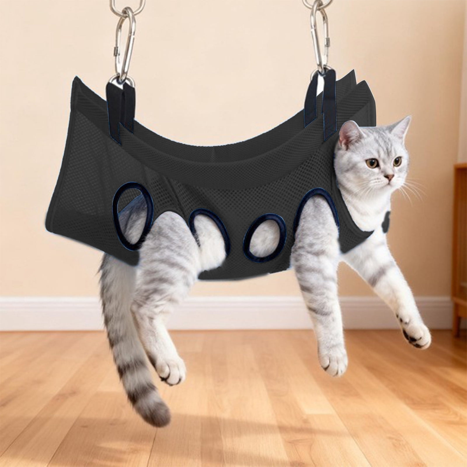 Pet Grooming Hammock Bathing Sling Bed Dog Cat Nail Trimming Grooming Harness Adjustable Anti Scratch Support for Pet Grooming Bath Nail Care Hair Trimming Home Salon Use Small Pet Grooming Tool