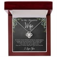 thumbnail image 6 of To My Beautiful Wife - Love Knot Necklace Gift | Romantic Birthday, Anniversary & Sentimental Gift for Her with Meaningful Message Card, 6 of 8