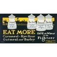 thumbnail image 2 of Adolph Treidler 14x9 Black Ornate Wood Framed Double Matted Museum Art Print Titled: Eat More Cornmeal, Rye Flour, Oatmeal, and Barley-Save the Wheat for the Fighters (1917), 2 of 5
