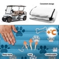 thumbnail image 5 of Yuyamidu Cute Dog Paw Golf Cart Seat Covers with Pockets Blue Golf Cart Seat Towel Blanket for 2 Passenger Seats Universal Club Car Accessories Non-Slip and Anti-Hot, 5 of 7