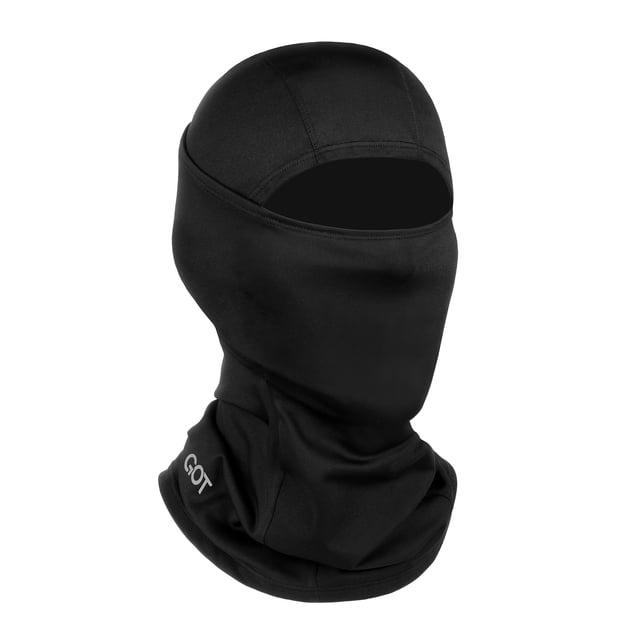 Mascarilla facial con pasamontañas GOT Sports, protección solar UPF 50+, color negro