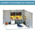 thumbnail image 6 of 10 ft.  x 8 ft.  Outdoor Iron & Solid Wood Tool Storage Shed with Two Doors and Windows, 6 of 7