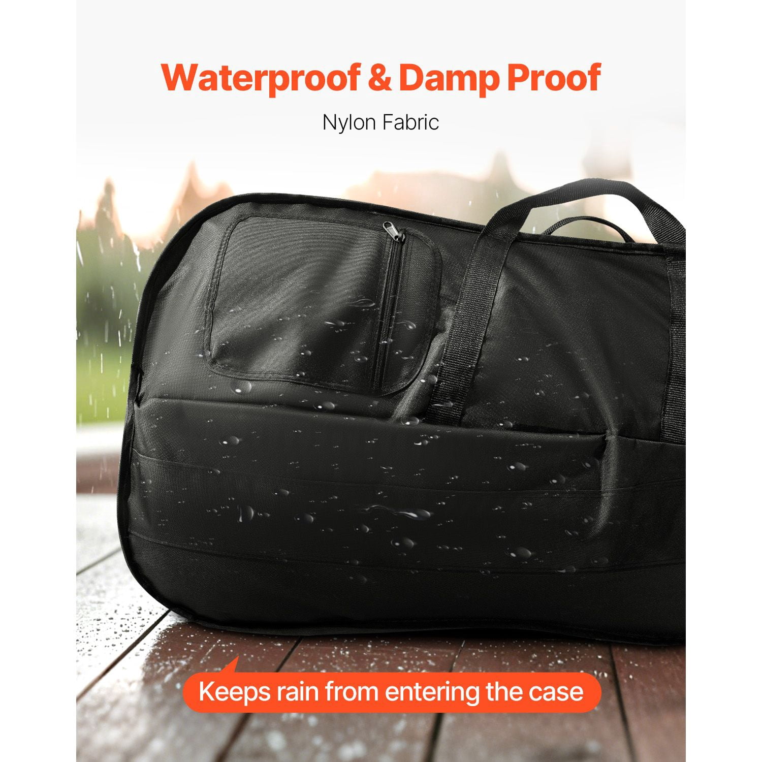 Carbon Fiber Violin Carrying Case - 4/4 Full Size, Water-Resistant Black Bag