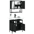 thumbnail image 2 of vidaXL 2 Piece Bathroom Furniture Set Black Engineered Wood, 2 of 5
