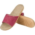 thumbnail image 1 of XINGYUE Flax Tatami Slippers No Slip Indoor Slippers Open Toe, 1 of 7