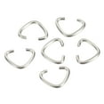 thumbnail image 4 of Uxcell 13x11x1.2mm Pinch Clip Connector Triangle Open Jump Rings 304 Stainless Steel Silver Tone 80pcs, 4 of 6